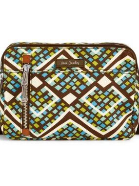 VERA BRADLEY On The Horizon Crossbody Rain Forest RFID Lighten Up Bag - EUC